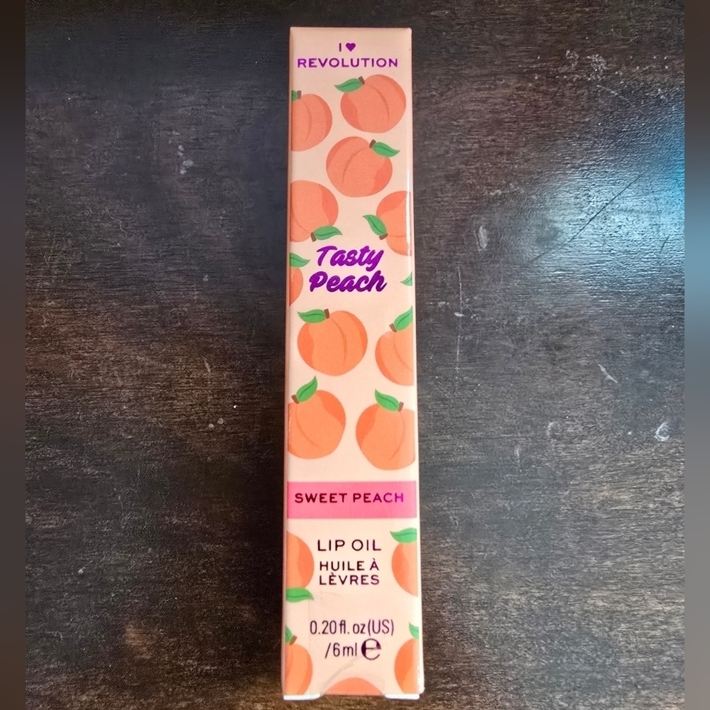 I Heart Revolution Tasty Peach Lip Oil SWEET PEACH New Sealed Box